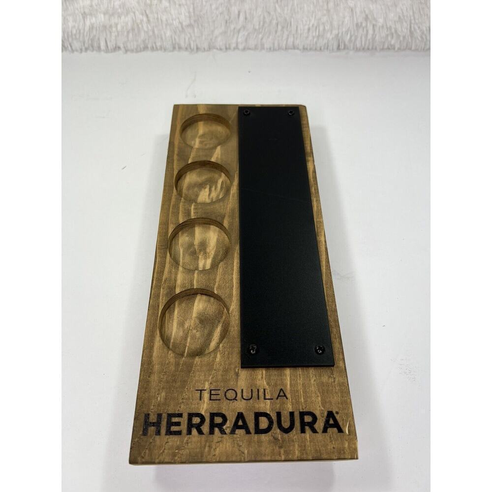 Tequila Herradura Tequila Tasting Tray Shots Wood Bar Chalk Man Cave NEW - Picture 2 of 10